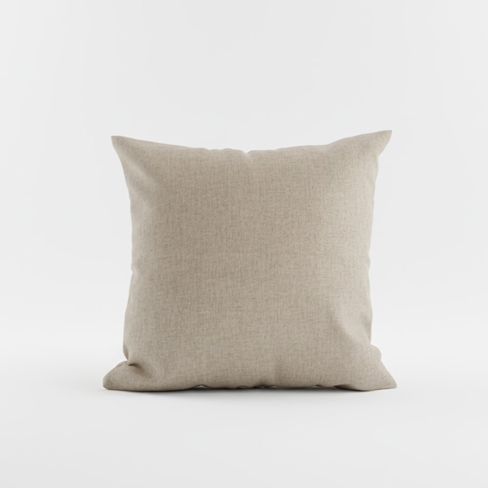 Capa de Almofada Textura de Linho com Zíper 50cm x 50cm (1 Peça)