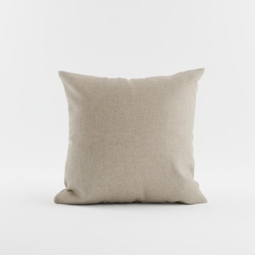 Capa de Almofada Textura de Linho com Zíper 50cm x 50cm (1 Peça)