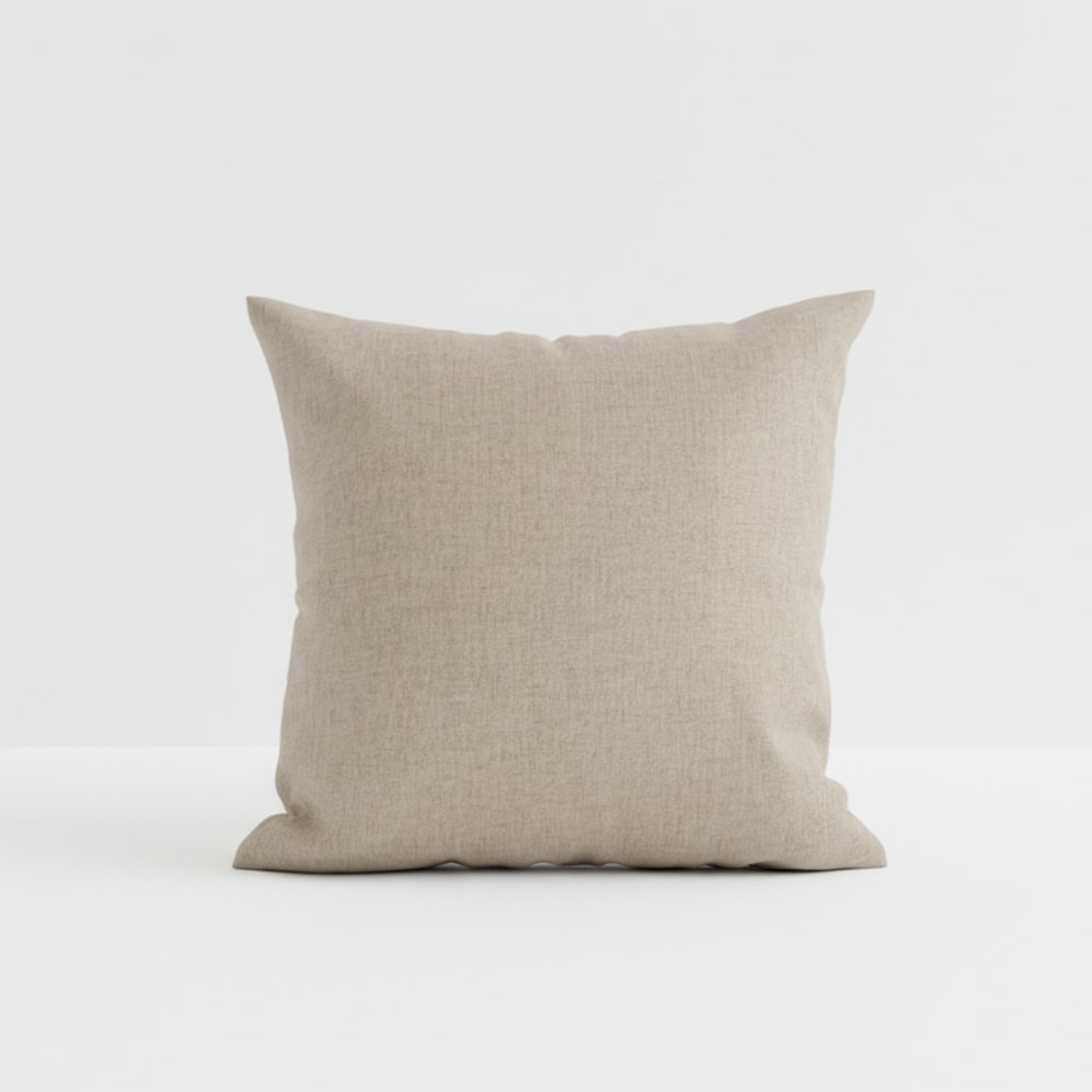 Capa de Almofada Textura de Linho com Zíper 50cm x 50cm (1 Peça)