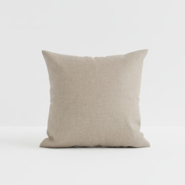 Capa de Almofada Textura de Linho com Zíper 50cm x 50cm (1 Peça)