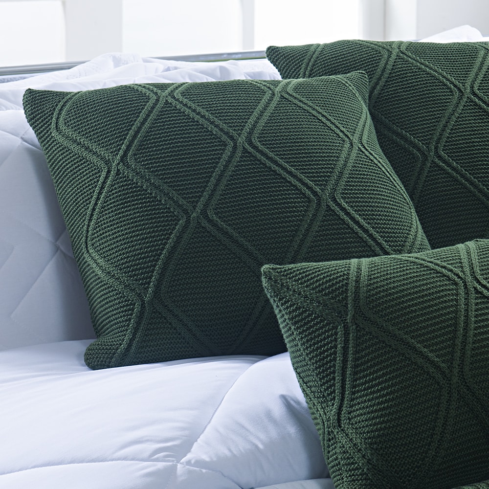 Capa de Almofada Toronto Tricot com Zíper 45cm x 45cm (1 peça)