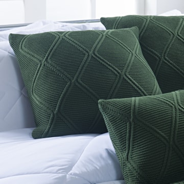 Capa de Almofada Toronto Tricot com Zíper 45cm x 45cm (1 peça)