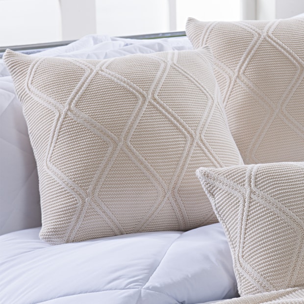 Capa de Almofada Toronto Tricot com Zíper 45cm x 45cm (1 peça)