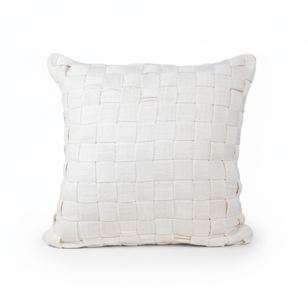 Capa de Almofada Tranças 100% Algodão com Zíper 45cm x 45cm (1 peça)