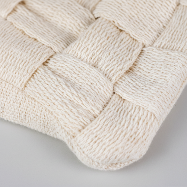 Capa de Almofada Tranças 100% Algodão com Zíper 45cm x 45cm (1 peça)