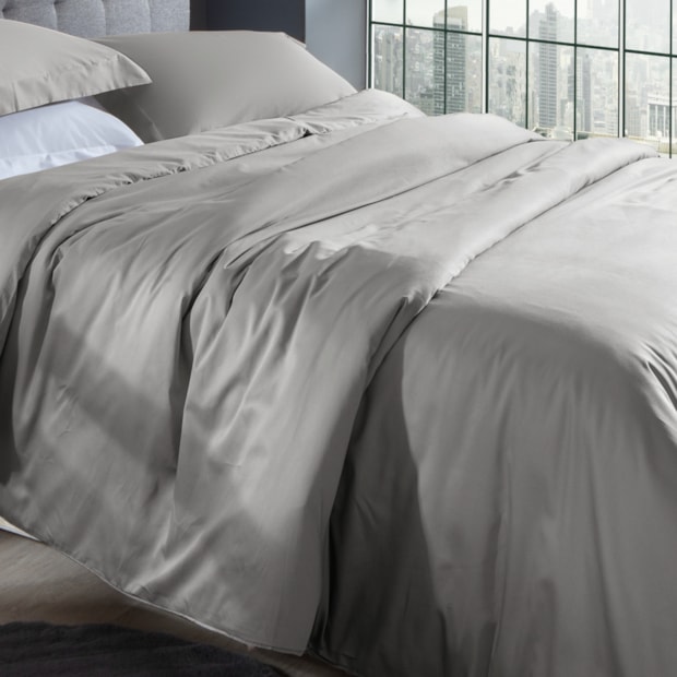 Capa para Edredom Duvet Queen Kacyumara Satinée 100% Algodão Egípcio Percal 300 Fios