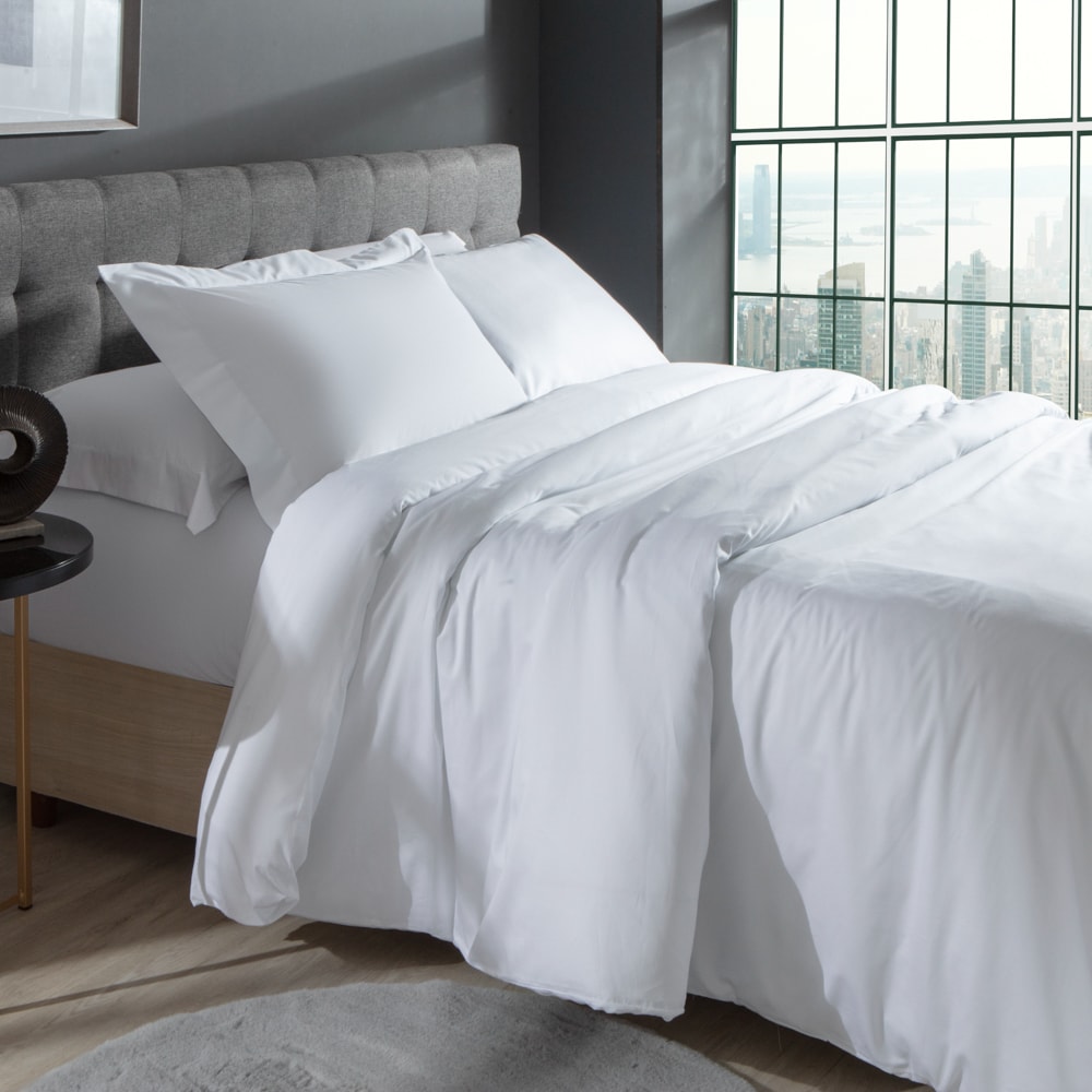 Capa para Edredom King Size Kacyumara Satinée 100% Algodão Egípcio Percal 300 Fios