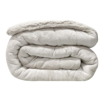 Coberdrom Casal Capetown Liso Microfibra Sherpa Dupla Face
