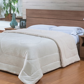 Coberdrom Casal Capetown Liso Microfibra Sherpa Dupla Face