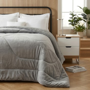 Coberdrom King Size Capetown Liso Microfibra Sherpa Dupla Face