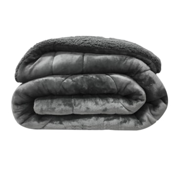 Coberdrom King Size Capetown Liso Microfibra Sherpa Dupla Face