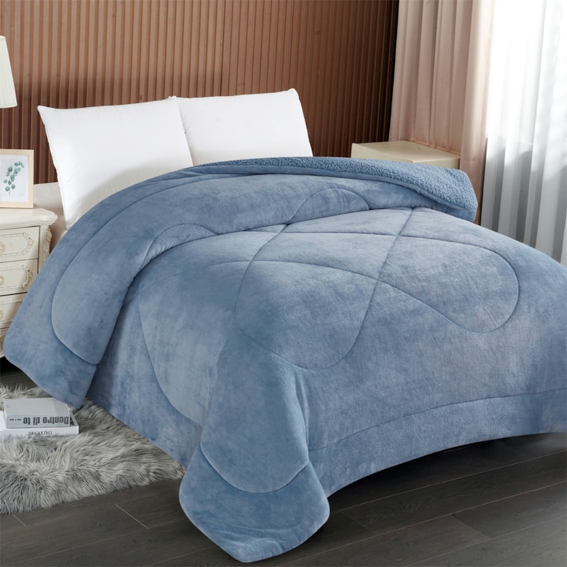Coberdrom King Size Capetown Liso Microfibra Sherpa Dupla Face