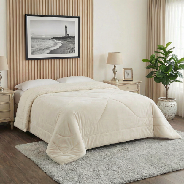 Coberdrom Queen Capetown Liso Microfibra Sherpa Dupla Face