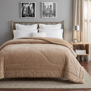 Coberdrom Solteiro Capetown Liso Microfibra Sherpa Dupla Face