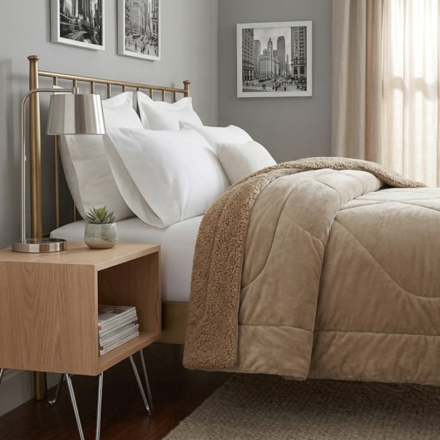 Coberdrom Solteiro Capetown Liso Microfibra Sherpa Dupla Face
