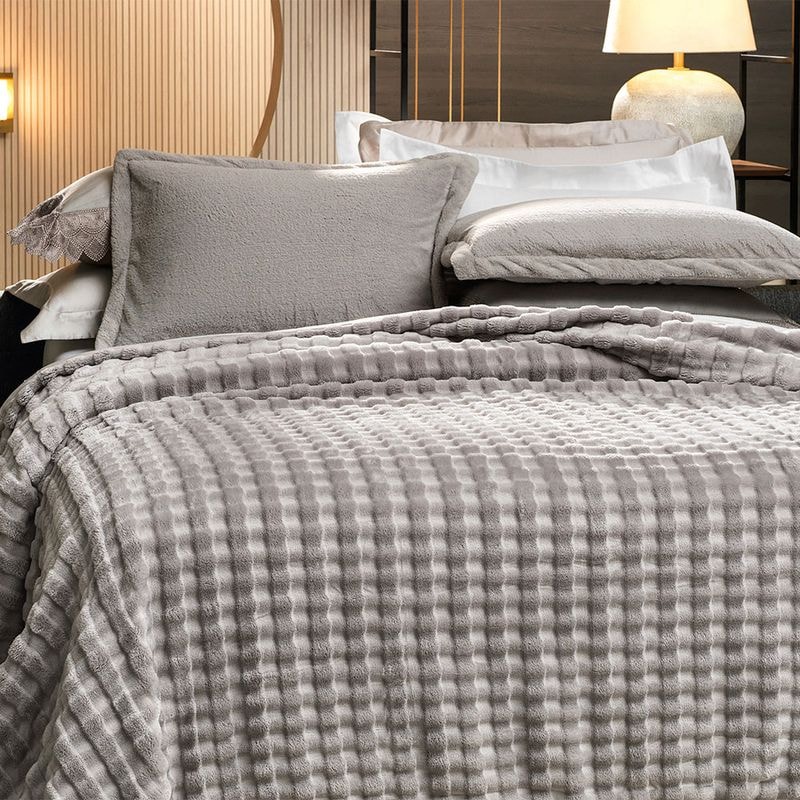 Cobertor Casal Altenburg Desert Aveludado em Flanel Fleece Texturizado