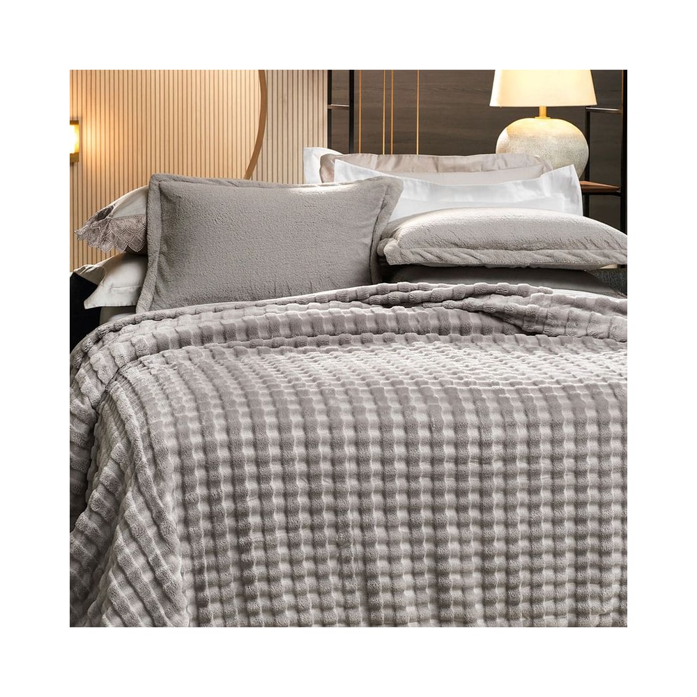 Cobertor King Size Altenburg Desert Aveludado Fleece Texturizado - Gramatura: 400g/m²