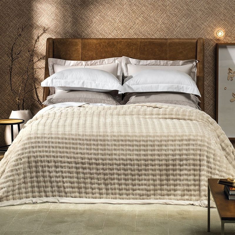 Cobertor King Size Altenburg Desert Aveludado Fleece Texturizado - Gra
