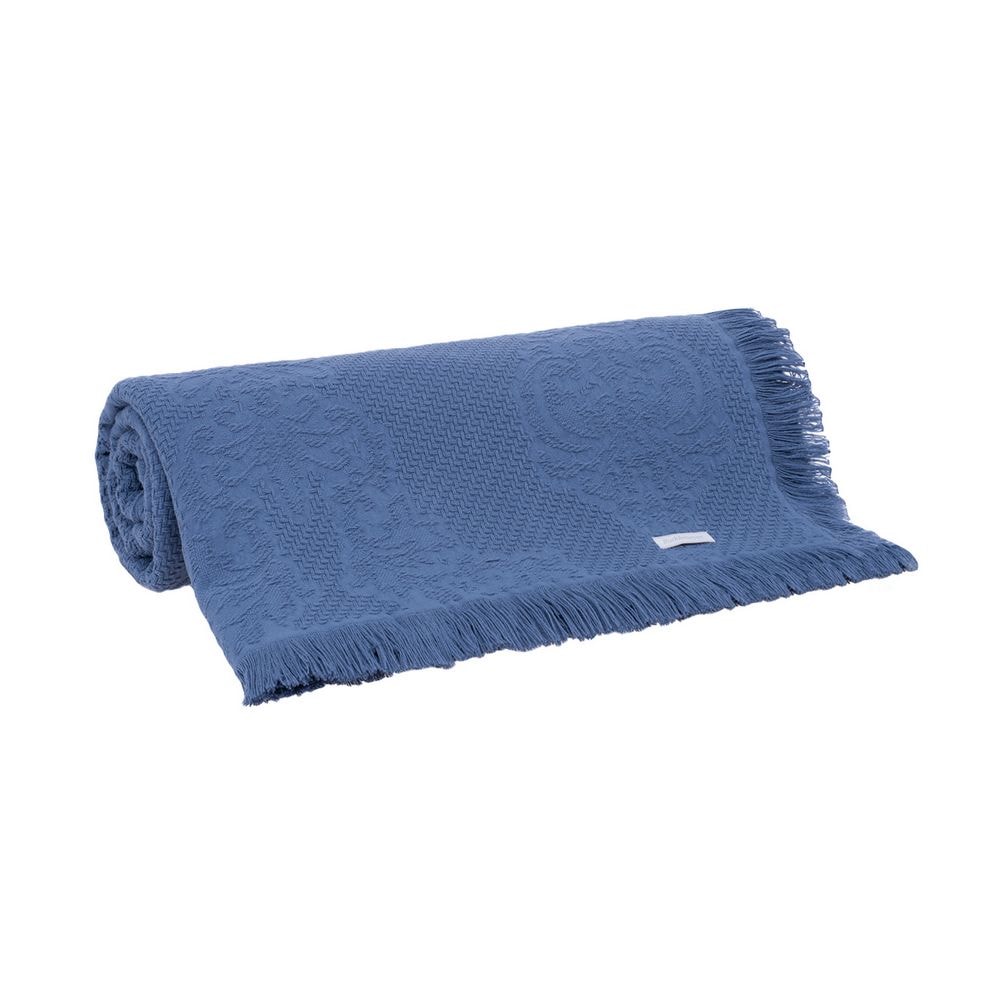 Colcha / Manta Queen Buddemeyer Medalhão 100% Algodão Penteado c/ Franjas