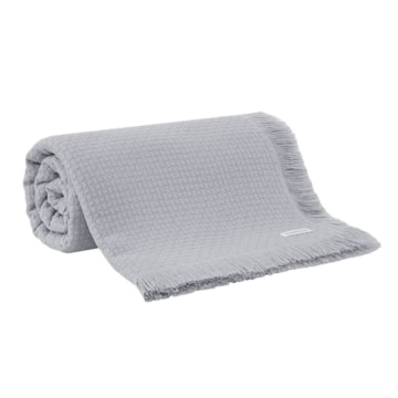 Colcha / Manta Solteiro Buddemeyer In Design 100% Algodão Penteado c/ Franjas