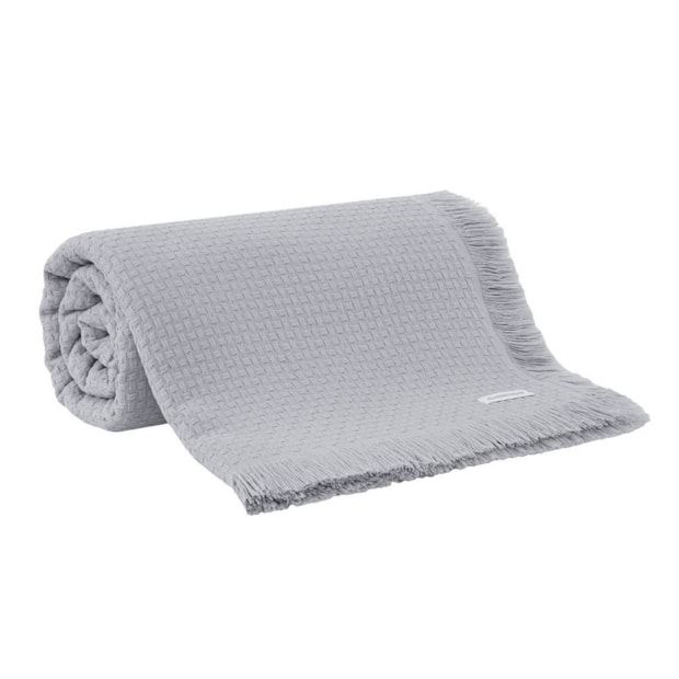 Colcha / Manta Solteiro Buddemeyer In Design 100% Algodão Penteado c/ Franjas