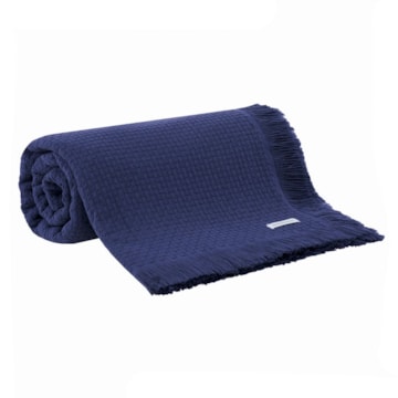 Colcha / Manta Solteiro Buddemeyer In Design 100% Algodão Penteado c/ Franjas