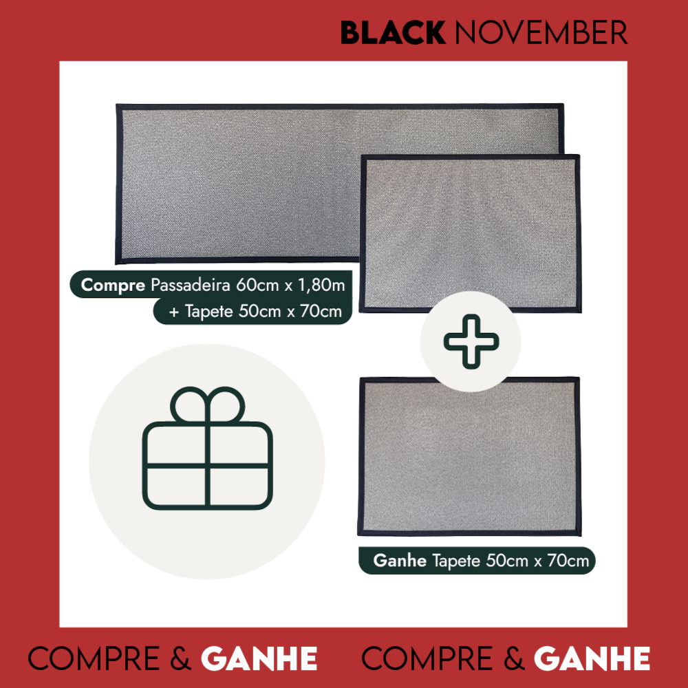 Compre & Ganhe - Kit Tapete para Cozinha 70cm + Passadeira 1,80m Kacyumara Multti (Ganhe +1 Tapete)
