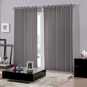 Cortina Duplex Bella Janela Bellini com Forro e Ilhós 4,20m x 2,50m (para Varão até 3 metros)