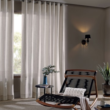 Cortina Duplex Bella Janela Mônaco com Forro e Ilhós 4,20m x 2,50m (para Varão até 3 metros)