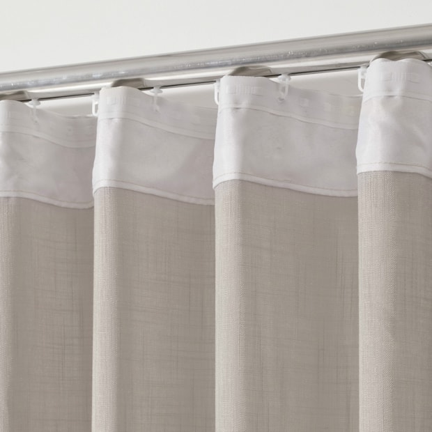 Cortina Inove Duplex Voil com Forro Bella Janela Mônaco 5,40m x 2,80m (Para para Trilho Deslizante até 3 metros)