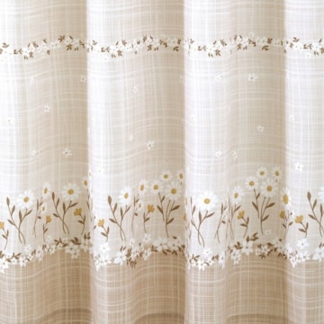 Cortina para Cozinha Dohler Esmeralda com Ilhós 3,20m x 1,20m (para Varão até 2 metros)