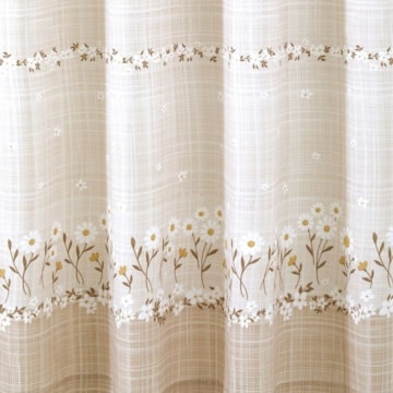 Cortina para Cozinha Dohler Esmeralda com Ilhós 3,20m x 1,50m (para Varão até 2 metros)