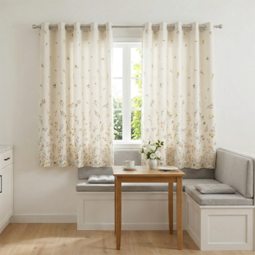 Cortina para Cozinha Dohler Florencia com Ilhós 3,20m x 1,20m (para Varão até 2 metros)