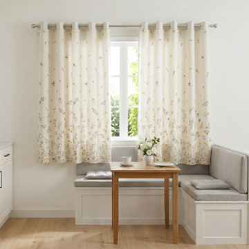 Cortina para Cozinha Dohler Florência com Ilhós 3,20m x 1,50m (para Varão até 2 metros)