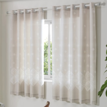 Cortina para Cozinha Dohler Martin com Ilhós 3,20m x 1,20m (para Varão até 2 metros)