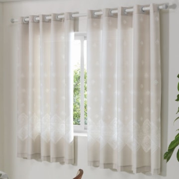 Cortina para Cozinha Dohler Martin com Ilhós 3,20m x 1,50m (para Varão até 2 metros)