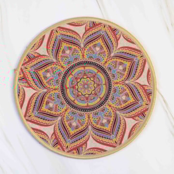 Descanso de Panela Mandalas com Base Emborrachada 20cm (1 peça)