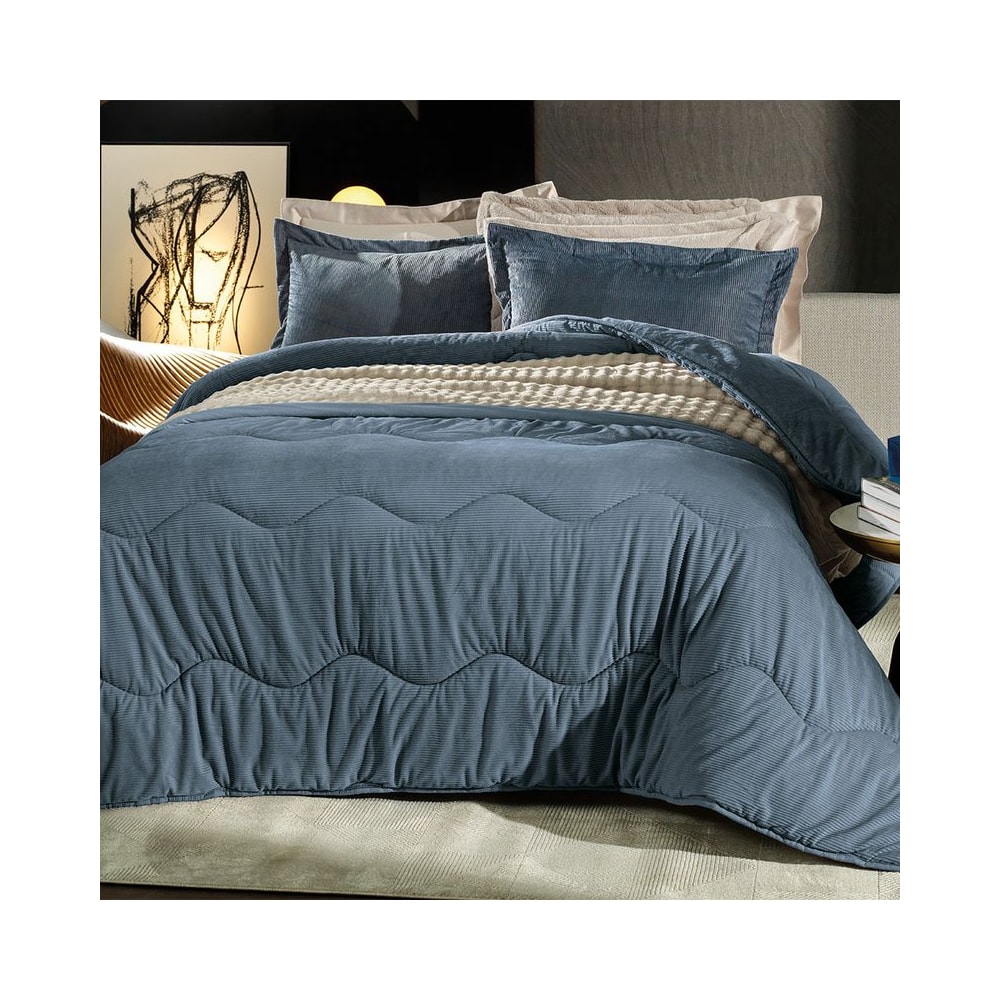 Edredom Casal Altenburg Blend Sense Boss Dupla Face Texturizado Fleece