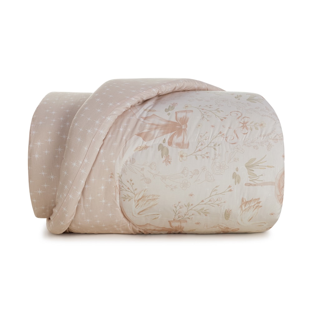 Edredom Casal Infantil Karsten Encantada Dupla Face 100% Algodão Percal 200 Fios