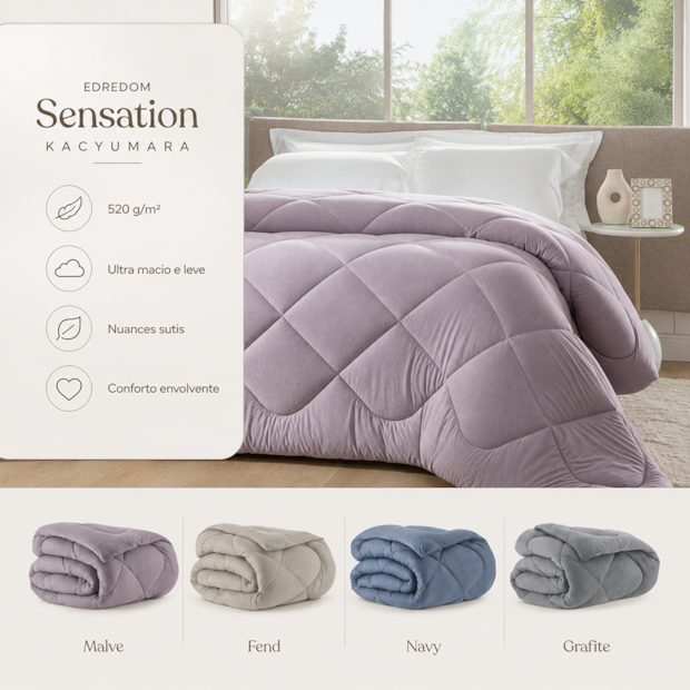 Edredom Casal Kacyumara Casa K Sensation - Gramatura: 520g/m²
