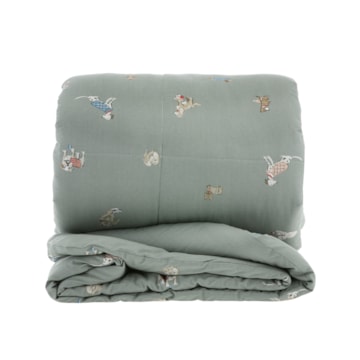 Edredom Infantil Casal Kacyumara Vida Bela Toby Dupla Face 100% Algodão Egípcio Percal 200 Fios