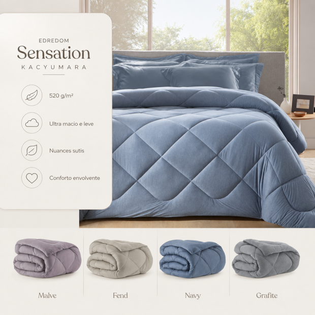 Edredom King Size Kacyumara Casa K Sensation - Gramatura: 520g/m²