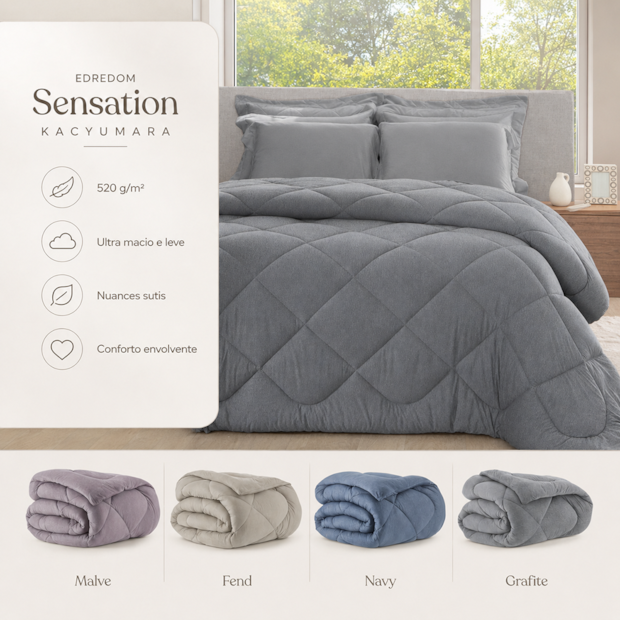 Edredom King Size Kacyumara Casa K Sensation - Gramatura: 520g/m²