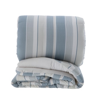 Edredom King Size Kacyumara Casa K Vida Bela Axon Dupla Face 100% Algodão Egípcio Percal 200 Fios