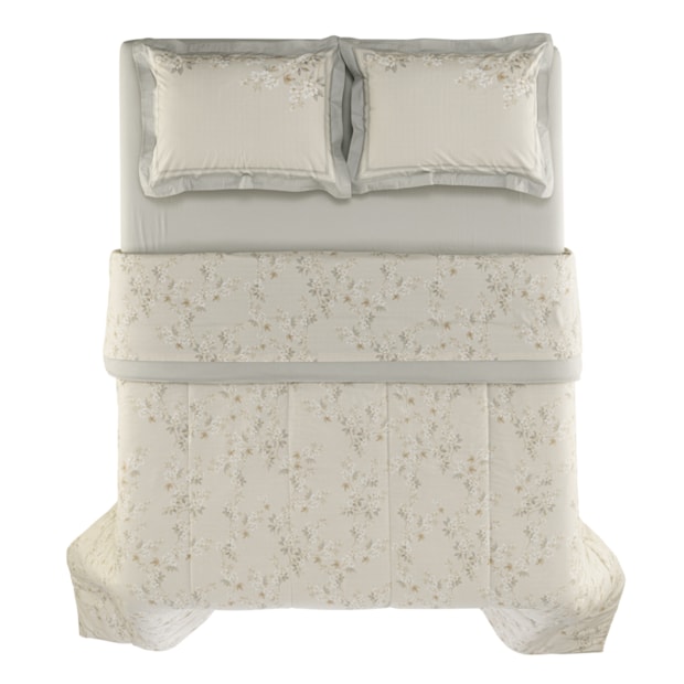 Edredom King Size Karsten Dandara Dupla Face 100% Algodão Fio Penteado Percal 200 Fios