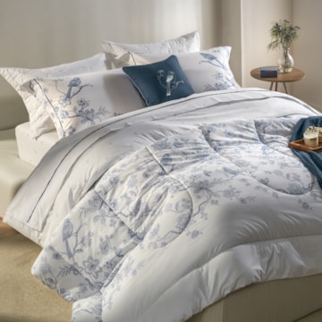 Edredom King Size Karsten Dora Dupla Face 100% Algodão Fio Penteado Percal 200 Fios