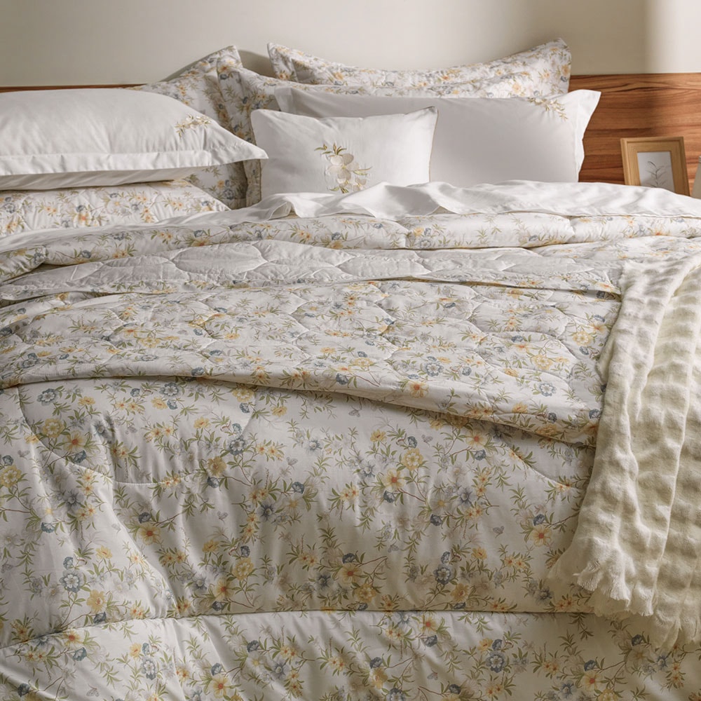 Edredom King Size Karsten Melinda Dupla Face 100% Algodão Percal 200 Fios