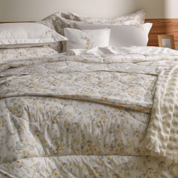 Edredom King Size Karsten Melinda Dupla Face 100% Algodão Percal 200 Fios