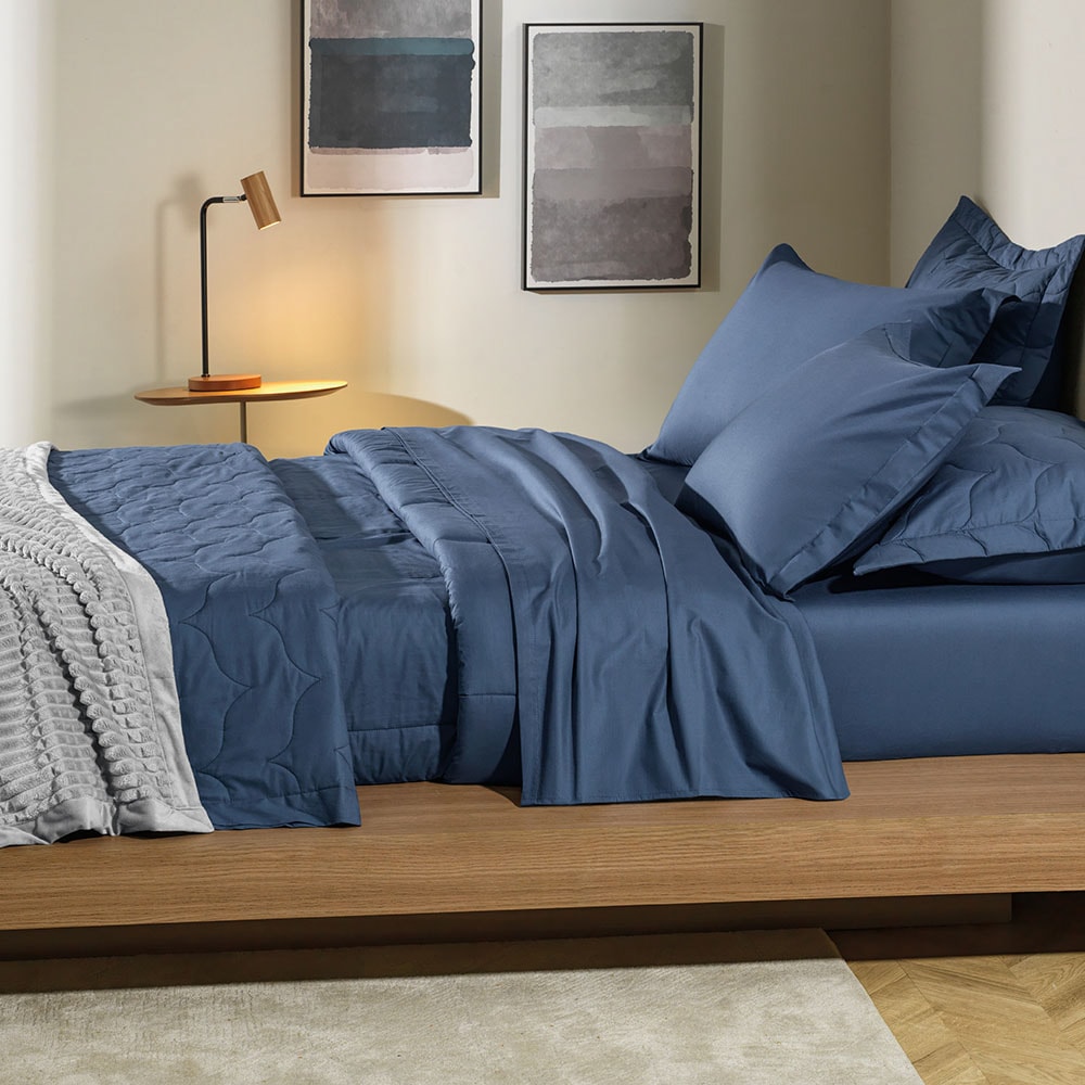 Edredom King Size Karsten Tom 100% Algodão Fio Penteado Percal 200 Fios