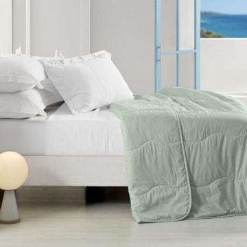 Edredom Leve Casal Altenburg Verano Toque Acetinado Dupla Face